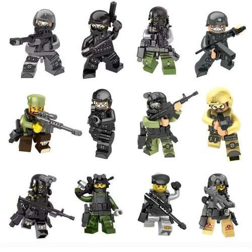 LEGO Minifigures - Minifigures SWAT Team With Military Weapons